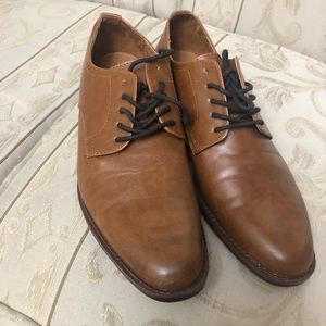Men’s Brown Genuine Leather Dress Shoes Lace Up